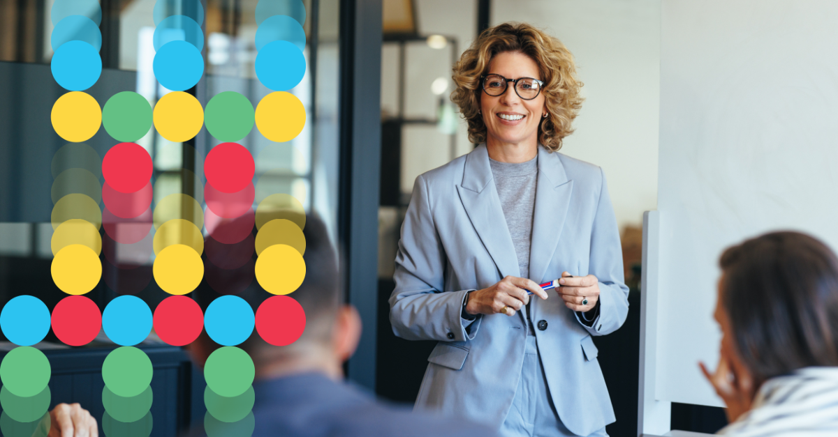 Business woman speaking to a group Business woman speaking to a group