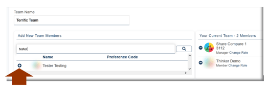Create Team Add a Thinker