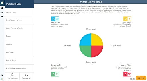 HBDI Digital Opening Page