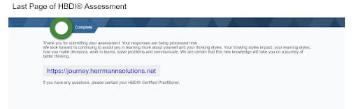 Last Page HBDI Assessment