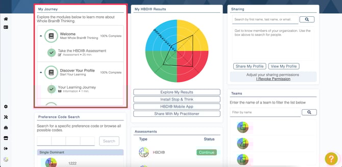 My Journey Learning Modules