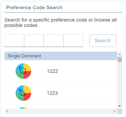Pref Code Search tile