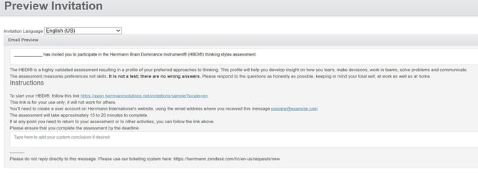 Preview Invite Sample