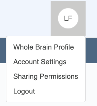 Profile Menu Item