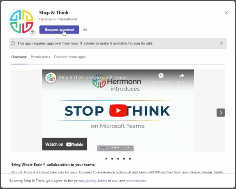Stop and Think _Request Approval
