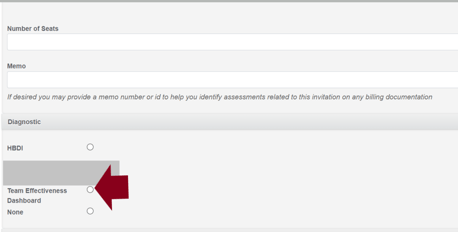 Team Effect Diagnostic selection