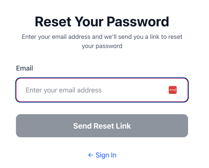 How to reset your password