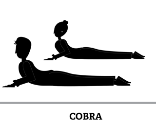 Cobra yoga pose illustration
