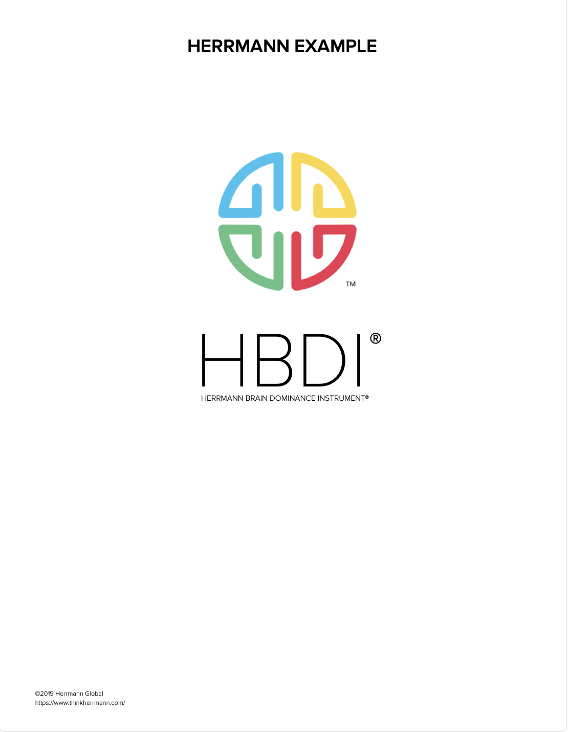 Individual HBDI Sample Herrmann Example