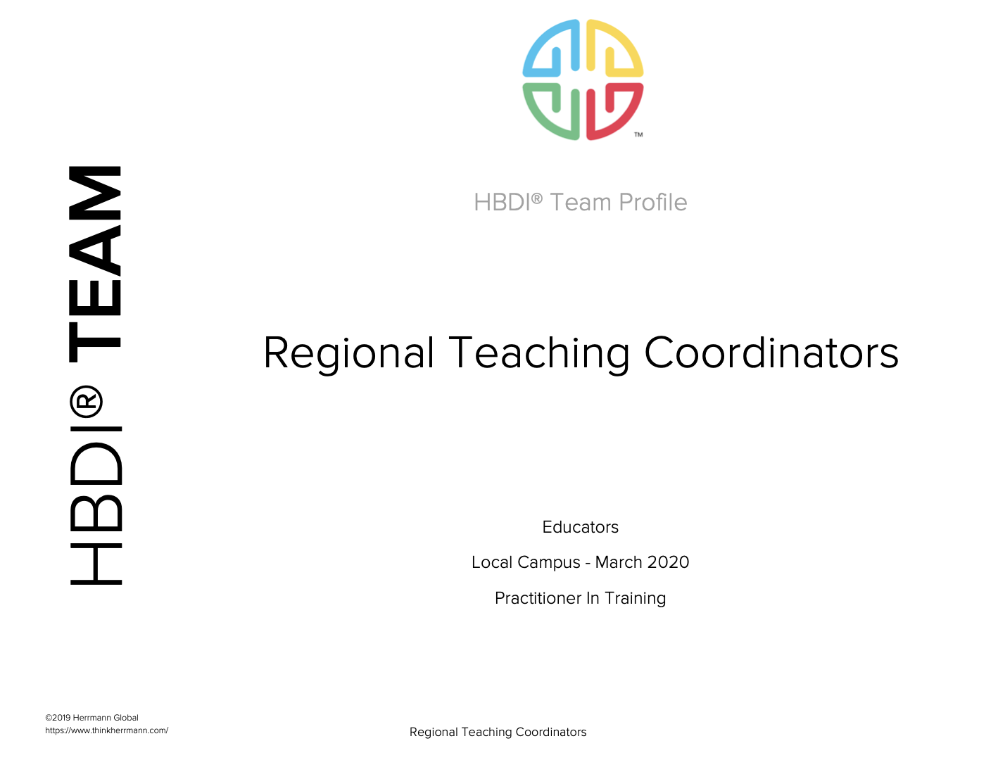 Sample Team Profile - Regional Teaching Coordinators