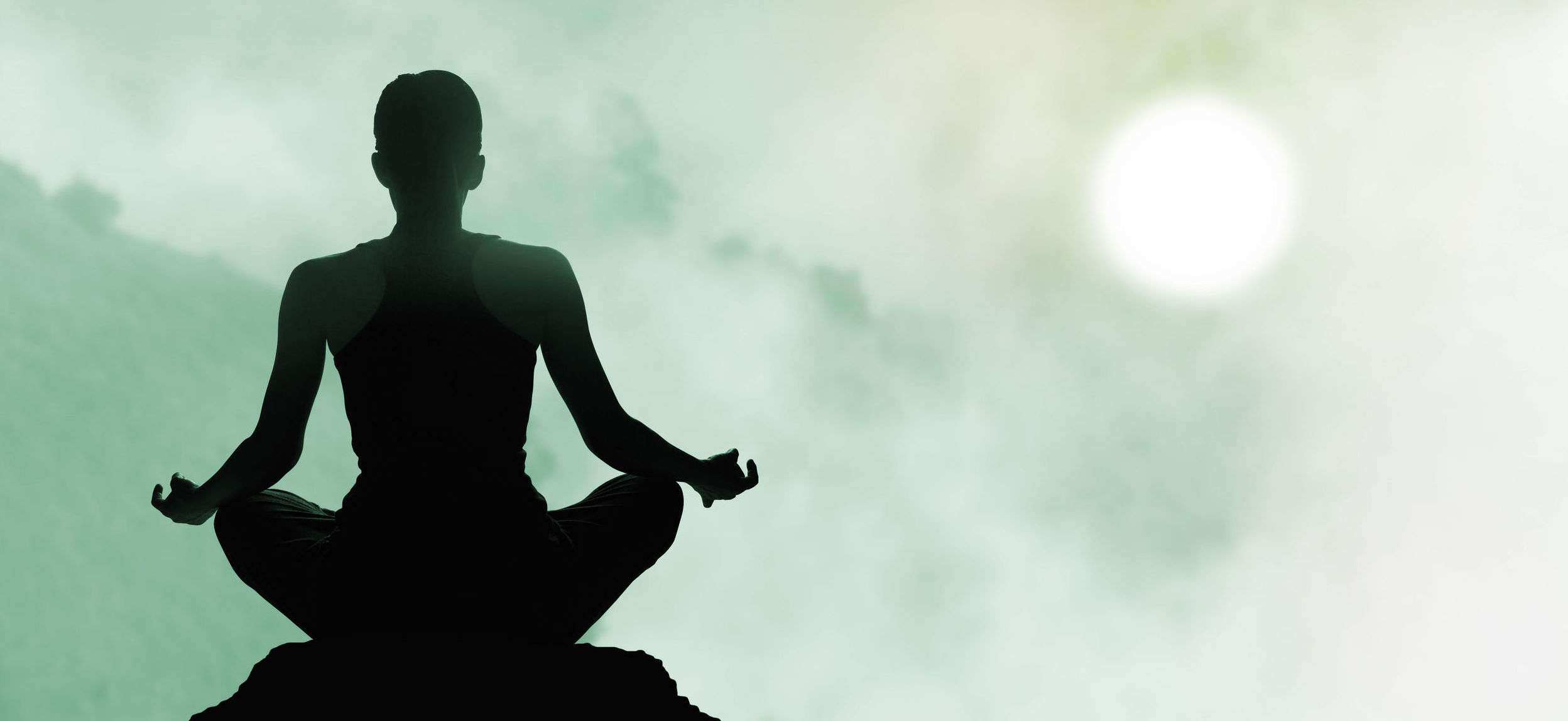 Person meditating